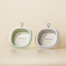 折疊洗臉盆 嬰幼兒可懸掛兒童洗屁股/洗腳盆, 洗臉臉+洗pp【2個裝】, 1個