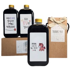 어린이집선생님 설날 추석 스승의날 라벨링 더치커피 선물세트, 3세트, 설날 250ml