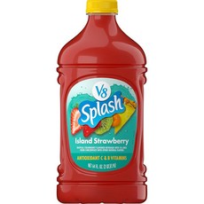 V8 Splash Fruit Medley 맛 주스 음료 1.9L(64온스) 병 329065, 아일랜드 딸기, 1.9L
