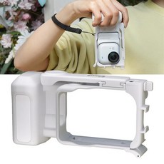 Hand Grip Kit for Insta360 GO Ultra Frame Cage Handle with DSL Camera Shutter Button and Cold Sho, White