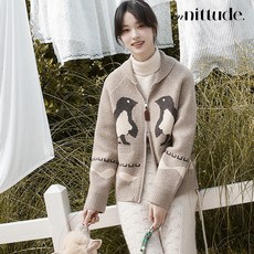 엔니튜드 25FW 울 블렌드 코위찬 집업 자켓 재킷 여성용 1136832