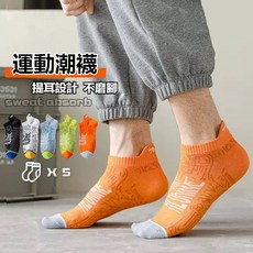 COLD BREW SATURNBIRD 運動襪五雙組，純棉透氣吸汗，彈性舒適短襪, 1個, 彩色