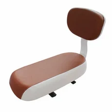 자전거 뒷좌석 PU 가죽 부드러운 쿠션 후면 랙 등받이 액세서리와 방수 어린이, 02 Back Seat - Brown, 1개