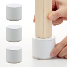 곽씨네 슈퍼 가구 다리 높이조절발 60x52mm 원형 4개입, 화이트, 4개