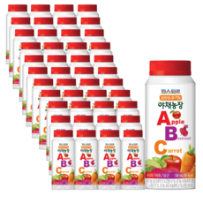 파스퇴르 100% 유기농 야채농장 ABC 냉장주스, 190ml, 44개