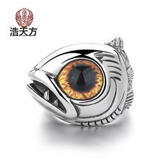 鋼時代新品魚戒指鈦鋼指環多色鑲石眼睛小衆設計感手飾錦鯉