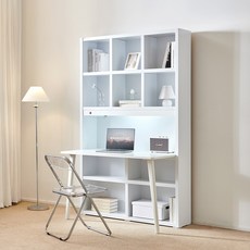 동서가구 켈리 1200 LED 정면책상 DF918063, 올화이트