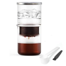 HAILASRE 2-in-1 콜드 브루 드리퍼 콜드 브루 커피 메이커 아이스 드립 커피 메이커 300ml - 콜드 브루 커피 및 차용 커피 메이커 콜드 추출용 커피 머신, HAILASRE 2-in-1 콜드 브루 드리퍼 콜드 브