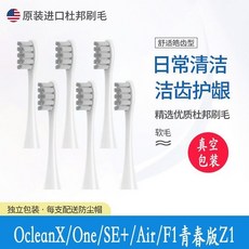 Oclean 電動牙刷頭 聲波Z1替換刷頭 X One SE Air適用, 1個, 歐可林【灰色刷頭】,值（4）支