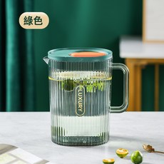 夏季大容量冷水壺 泡茶果汁壺 冰箱飲料水果茶壺, 1個, 綠色