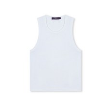 [비슬로우] SLIM FIT SOLID TANK TOP WHITE, L