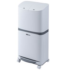 樂邦 雙層分類垃圾桶 - 廚房按壓腳踏分類回收垃圾桶, 分類垃圾桶, 白