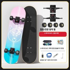 성인용스케이트보드 입문자 4륜 초보 스케이드보드 초급, 1개, 전문가용 액션 [인간 무스]
