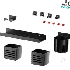 재넌 무타공 타공판 페그보드 선반 보드 후크 악세사리 세트 네이비 벽수납 책상, 1개