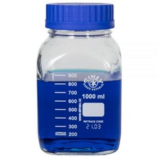 유나이티드 사이언티픽™ SIMAX BSWM1000 GL80 미디어저장 병 와이드 마우스 스퀘어 붕규산 유리 3.3개 1000mL1L 각 1개, 유나이티드 사이언티픽™ SIMAX BSWM1000 GL