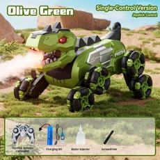 Y12 RC 공룡 변형 스턴트 드리프트 자동차, Green-One Remote-1B
