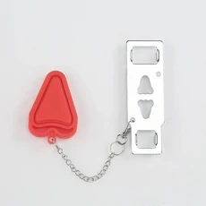 호텔 아파트용 강력한 도어 스토퍼 여행용 액세서리 휴대용 도어 보안 장치 도어 스토퍼 안전 강화, 02 Red