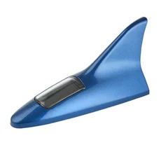 플라스틱 상어 지느러미 경고 LED 공중 램프 자동차 스타일링 지붕 장식 안테나 조명 태양광 발전 PC 엔, 06 파란