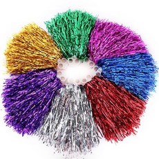 손가락 링 응원술 치어리딩 수술 야구 응원 도구 운동회 총채 응원용 체육대회 치어리더 솔 소품 학예회, 실버