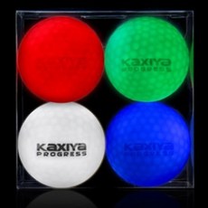 발광 필드 LED 카시야 4색 골프공 4구 볼 42485PC 1(EA), LED볼4구_레드