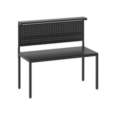 다가구 프래그마 익스팬션 퀀텀 1200 1500 1800 타공판 데스크, 블랙(상판)+블랙(프레임)