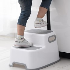 어린이 유아 다용도 발디딤대 2단 발받침대 욕실 세면대 화장실 발판 배변훈련, 1개