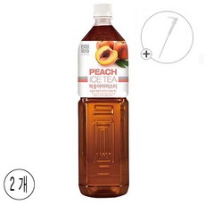 대상 복숭아 아이스티 시럽 1.5L 2개 + 펌프 1개, 1.47L