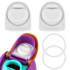 BMSQOFD Owala FreeSip과 호환되는 교체용 고무 씰 스토퍼 5개 500/19/24/32/40온스 병 입구 캡 실리콘 부품 인서트 액세서리 5PB-A3 17131, 2 Complete Seal Kit, 2 White Kit