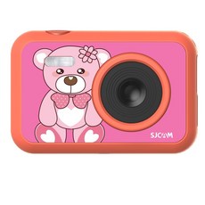 SJCAM FUNCAM 高清1080P 兒童相機/攝影機 卡通珍藏版 2吋螢幕, 小熊紅,無卡