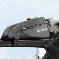 시그니처베이지 로드 자전거 탑튜브 프레임 가방 YPZ338, 블랙 라지, 1개, 1.0L