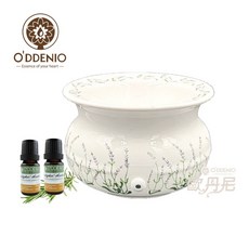 O'DDENIO 歐丹尼 插電式恆溫陶瓷擴香石 含10ml純精油2瓶, 薰衣草單機+10ml純精油2瓶