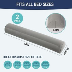 휴대용 에어침대가드 여행용 안전가드 어르신 레이크그린 매립형 침대에어가드 왁스 사면, 그레이 단품