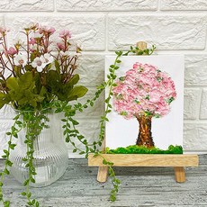 복지센터 힐링 미술체험 스컬프쳐 페인팅 점토 벚꽃나무 만들기 노인센터 창체 중학교, 기본