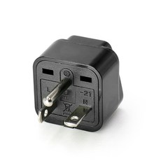 【小米粉】轉接頭 3轉2插頭 冷氣轉換插座 WD-21 220V T型轉接頭 大陸插頭轉台灣插頭 萬用插頭, 1個, 2口