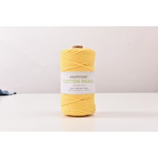 3mm 고급 마크라메실 순면우동사 100m 네트백 스트링 컬러우동실 코튼 브레이드 색실, 16-Yellow