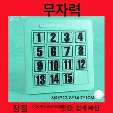 두뇌 교구 집중력 숫자 두뇌트레이닝 손가락 향상 운동, 1개, 4단계 비자성 15칸