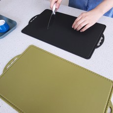 세이실리 프리미엄 실리콘 양면도마 이유식도마, 1개, 올리브