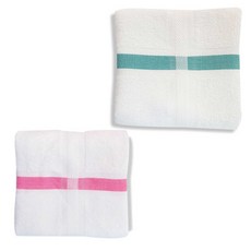 (주)타올인 행복한 색선 행주 40g 37x40cm 업소용행주+물수건 주방 +식당, 1개, 분홍
