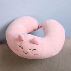 홈스타일링 토닥토닥숲 목베개 목쿠션 기내용 비행기 승무원 캐릭터 어린이 아동 가벼운 고밀도 차량용 휴대용 여행용, 회색(GRAY)