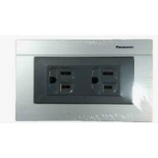 國際glatima GLATIMA 雙插附接地WTGF1512含蓋板，安全耐用，簡約時尚, WTGF1512H+WTGF6100S銀, 1個