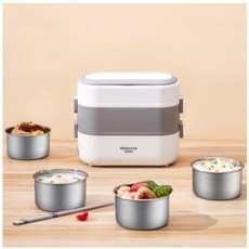 雙層保溫便當盒 食品級材質 輕巧便攜 飯菜分開保鮮, S111灰色