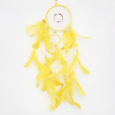 오꿈 드림캐쳐만들기 세트 DIY 마크라메 재료 키트, 14 산들바람 (노랑)