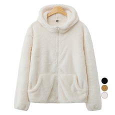 M.N.C 男女通用 柔軟 刷毛 連帽拉鍊外套 MDHD069CG