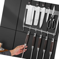 40CM 자석 칼걸이 칼거치대 주방 소품 행거 무타공 정리, 1개