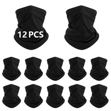 남성용 여성용 넥 게이터 12개 페이스 마스크 쿨링 게이터 마스크 통기성 있는 페이스 커버 스키 넥 스카프 먼지로부터 보호 스키 낚시 하이킹 사이클링용