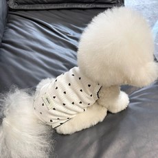 臺灣出貨-狗狗衣服夏季薄款純棉愛心包肚衣寵物比熊泰迪貓咪手術護肚空調服, 紅色,XS胸30背21約2-3斤, 1個