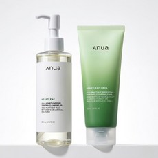 (anua) 어성초 쿼세티놀 모공 딥 클렌징 폼 150ml + 어성초 포어 컨트롤 클렌징 오일 200ml 클렌징세트, 1세트