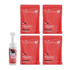 bonbon.pet 寵物清潔手套組，含寵物濕巾手套和爪子清潔慕斯，方便快捷，保持寵物清潔衛生, 5 count