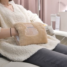 루루아 포그니 온수찜질기 충전식 무선 전기 찜질팩 보온물주머니 온수팩, 루루아 포그니 곰돌이(베이지)