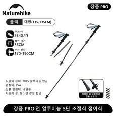 네이처하이크 장풍 UL 장풍 Pro 등산스틱 접이식등산스틱 초경량등산스틱 5단등산스틱 카본등산스틱 알루미늄등산스틱 CNK2450DS012, 장풍 Pro 검정, 1개